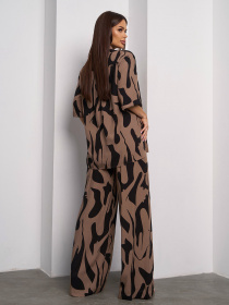 Повседневный костюм ISSA Plus модель 15105_коричневый Фото