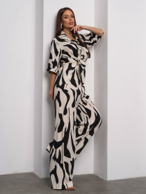 Повсякденний костюм ISSA Plus модель 15105_молочный Фото