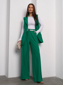 Деловой костюм ISSA Plus модель 15106_зеленый Фото