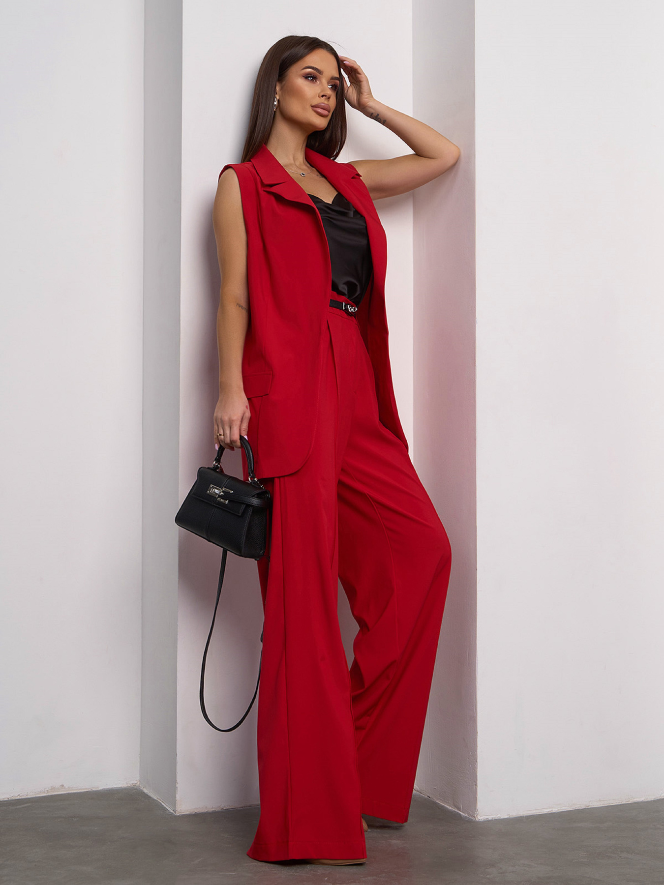 Діловий костюм ISSA Plus модель 15106_красный Фото