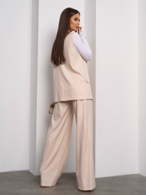 Діловий костюм ISSA Plus модель 15106_светло_бежевый Фото