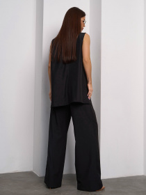 Діловий костюм ISSA Plus модель 15106_черный Діловий костюм ISSA Plus модель 15106_черный Фото