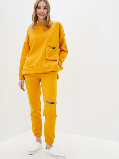 Спортивный костюм ISSA Plus модель SA-319_mustard Фото