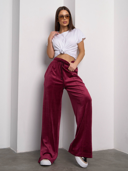 Штаны спортивные ISSA Plus модель 15109_бордовый Фото