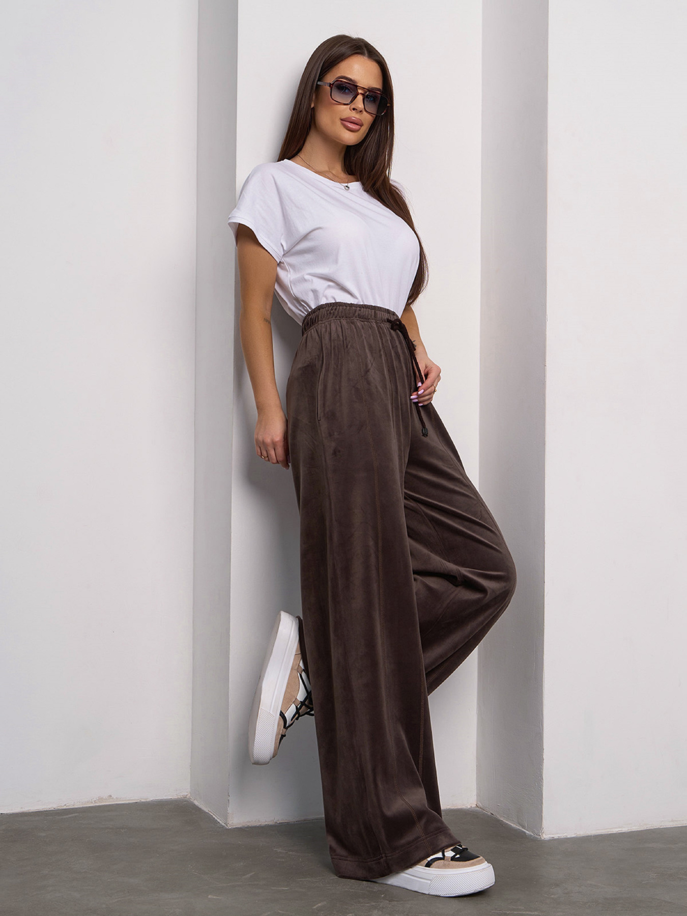 Спортивні штани ISSA Plus модель 15109_темно_коричневый Фото