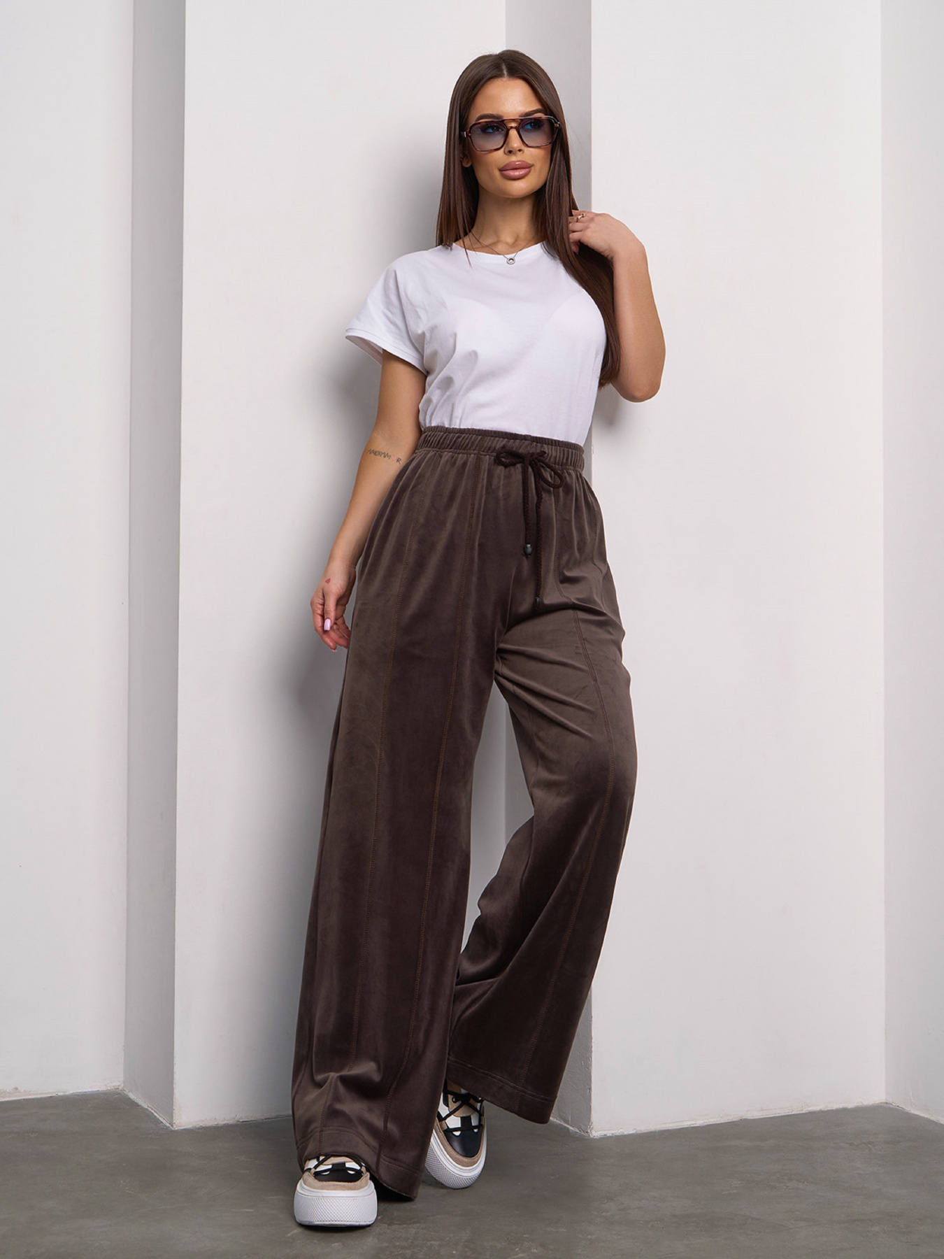 Спортивні штани ISSA Plus модель 15109_темно_коричневый Фото