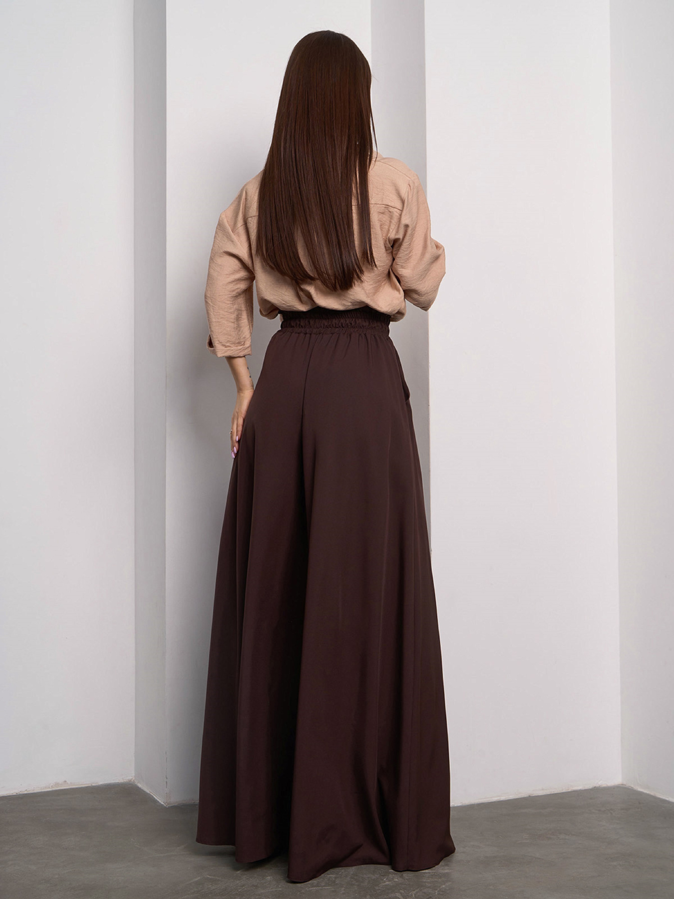 Палаццо ISSA Plus модель SA-527_коричневый Фото