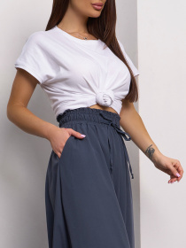 Брюки палаццо ISSA Plus модель SA-527_темно_серый Фото