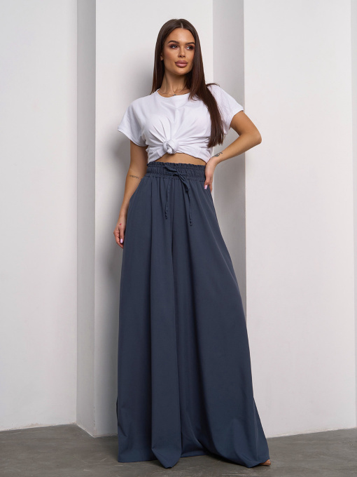 Брюки палаццо ISSA Plus модель SA-527_темно_серый Фото