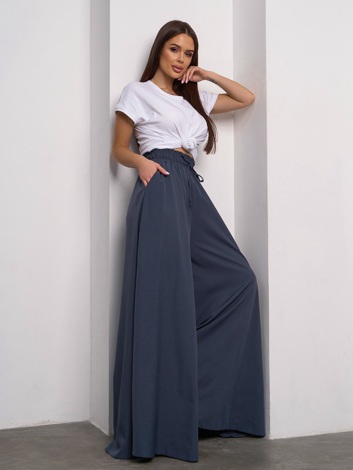 Палаццо ISSA Plus модель SA-527_темно_серый Фото