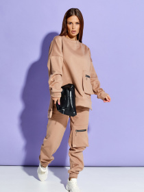 Спортивный костюм ISSA Plus модель SA-319_beige Фото