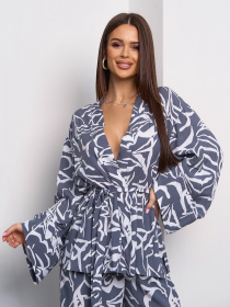 Повседневный костюм ISSA Plus модель SA-600_серый Фото