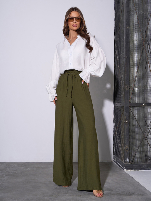 Брюки повседневные ISSA Plus модель 14788_хаки Фото