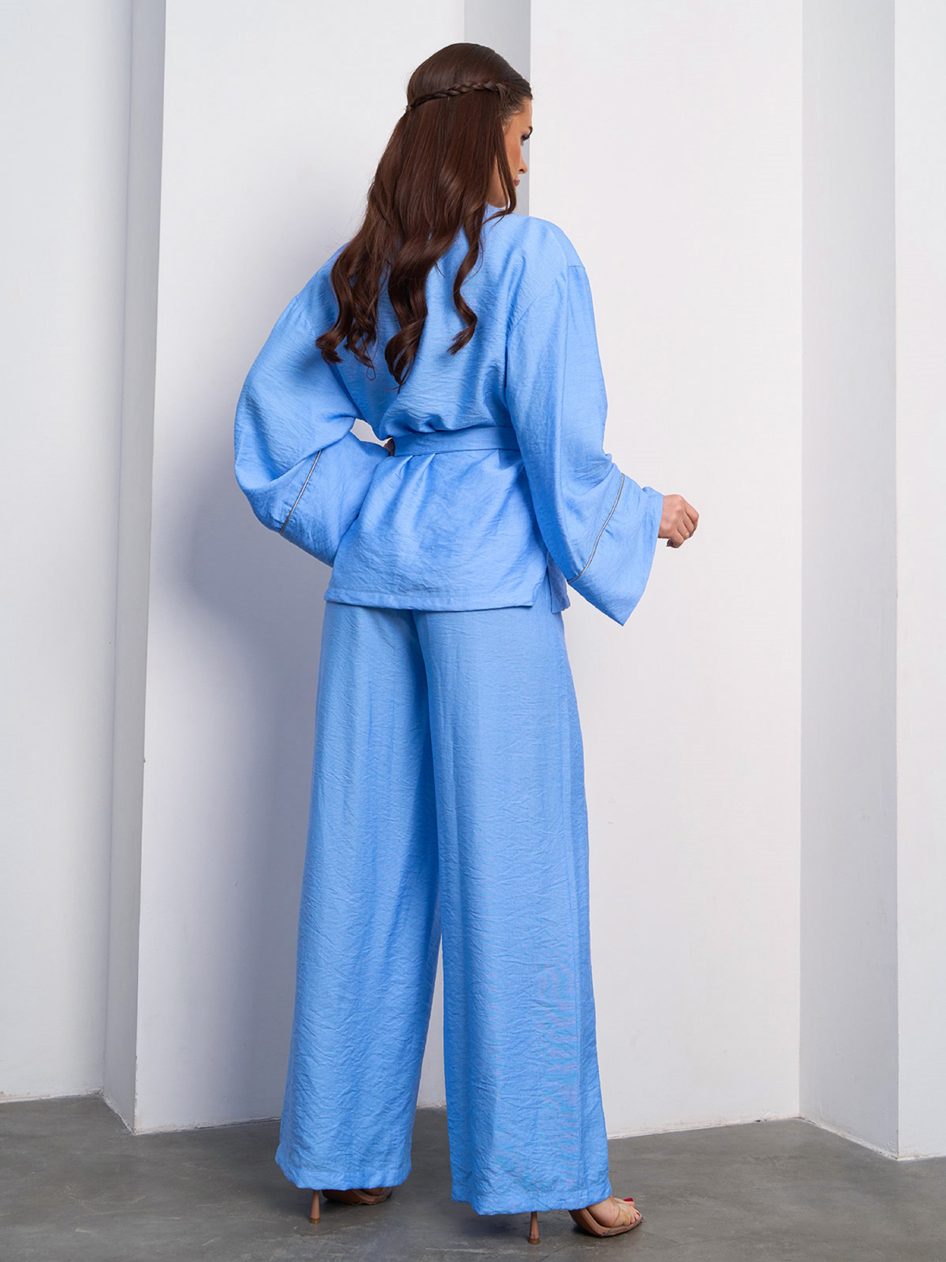 Повседневный костюм ISSA Plus модель SA-613_голубой Фото