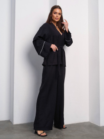 Костюм ISSA Plus модель SA-613_черный Фото