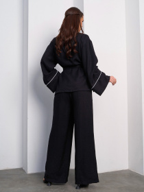 Повседневный костюм ISSA Plus модель SA-613_черный Повседневный костюм ISSA Plus модель SA-613_черный Фото