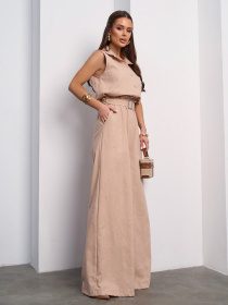 Комбінезон ISSA Plus модель 14732A_бежевый Фото