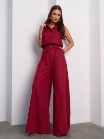 Комбінезон ISSA Plus модель 14732A_темно_бордовый Фото