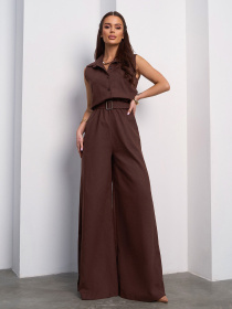 Комбінезон ISSA Plus модель 14732A_темно_коричневый Фото