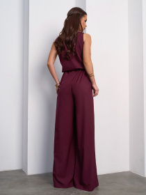 Комбинезон ISSA Plus модель 15110_темно_бордовый Фото