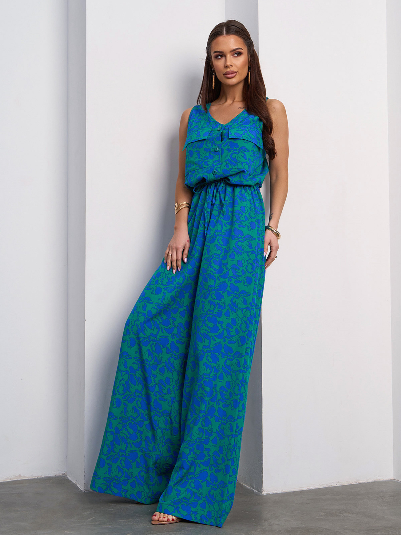 Комбинезон ISSA Plus модель 15111_зеленый Комбинезон ISSA Plus модель 15111_зеленый Фото