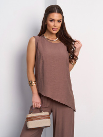 Костюм ISSA Plus модель 15113_коричневый Фото