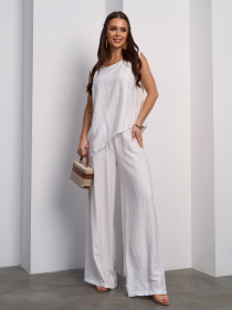 Повсякденний костюм ISSA Plus модель 15113A_молочный Фото