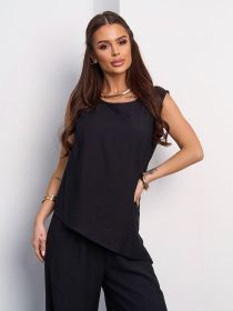 Повсякденний костюм ISSA Plus модель 15113_черный Повсякденний костюм ISSA Plus модель 15113_черный Фото