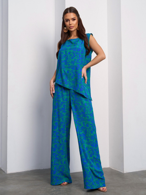 Повседневный костюм ISSA Plus модель 15118_синий Фото