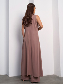 Повседневный костюм ISSA Plus модель 15119_коричневый Фото