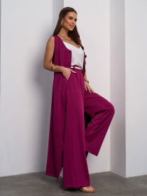 Костюм ISSA Plus модель 15119_темно_бордовый Фото