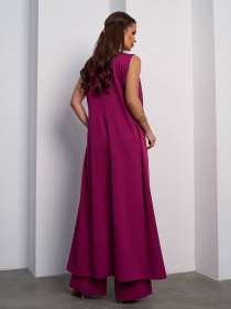 Повседневный костюм ISSA Plus модель 15119_темно_бордовый Фото