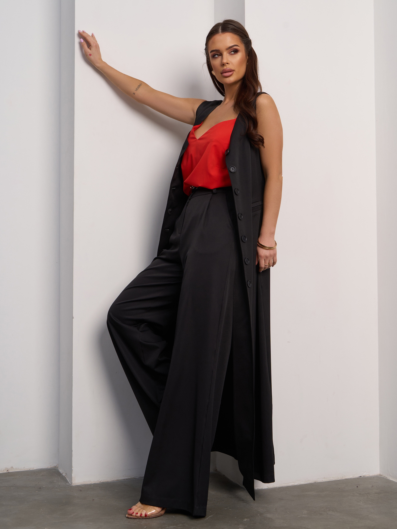 Повседневный костюм ISSA Plus модель 15119_черный Фото