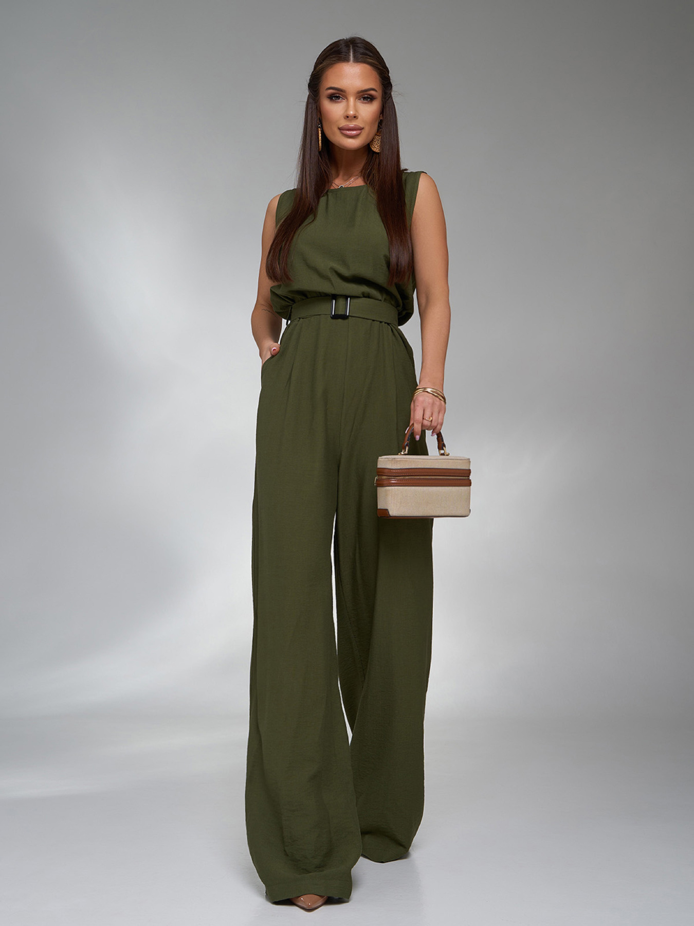 Комбінезон ISSA Plus модель 14626A_хаки Фото