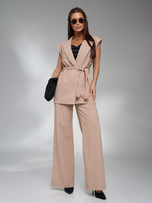 Повседневный костюм ISSA Plus модель 15124_бежевый Фото