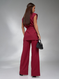 Костюм ISSA Plus модель 15124_бордовый Фото
