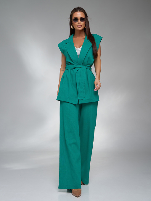 Повсякденний костюм ISSA Plus модель 15124_зеленый Фото