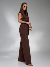 Костюм ISSA Plus модель 15124_темно_коричневый Фото