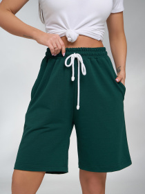 Повседневные шорты ISSA Plus модель 12792_темно_зеленый Повседневные шорты ISSA Plus модель 12792_темно_зеленый Фото