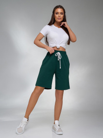 Повсякденні шорти ISSA Plus модель 12792_темно_зеленый Фото