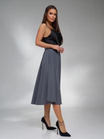 Юбка миди ISSA Plus модель 13216_серый Фото