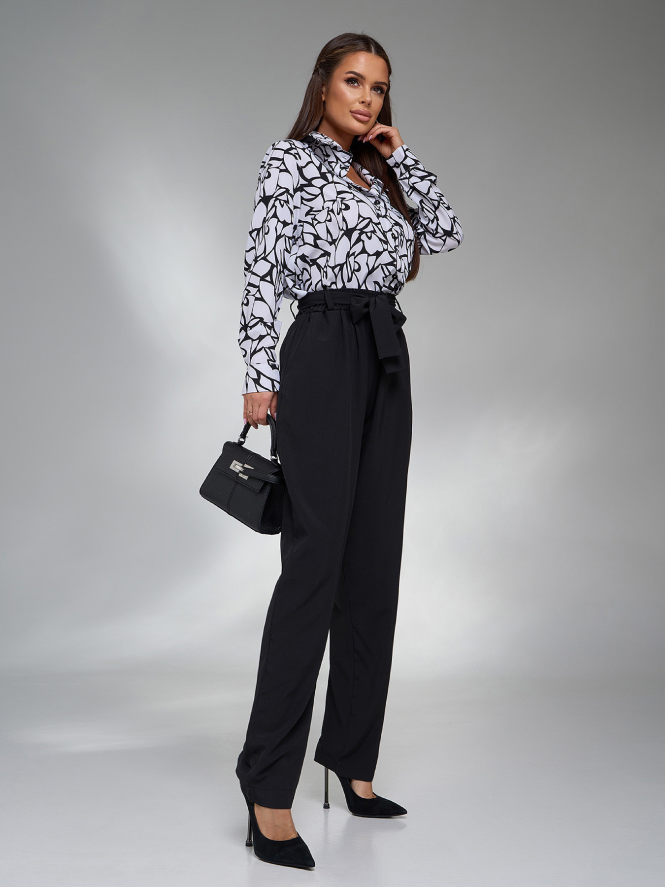 Штани класичні ISSA Plus модель 15125_черный Фото