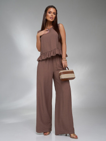 Костюм ISSA Plus модель 15126_коричневый Фото