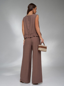 Повсякденний костюм ISSA Plus модель 15126_коричневый Фото