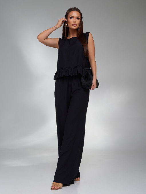 Повседневный костюм ISSA Plus модель 15126_черный Фото