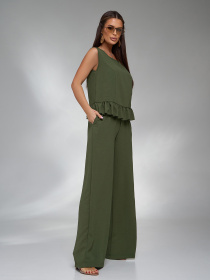 Повседневный костюм ISSA Plus модель 15126A_хаки Повседневный костюм ISSA Plus модель 15126A_хаки Фото