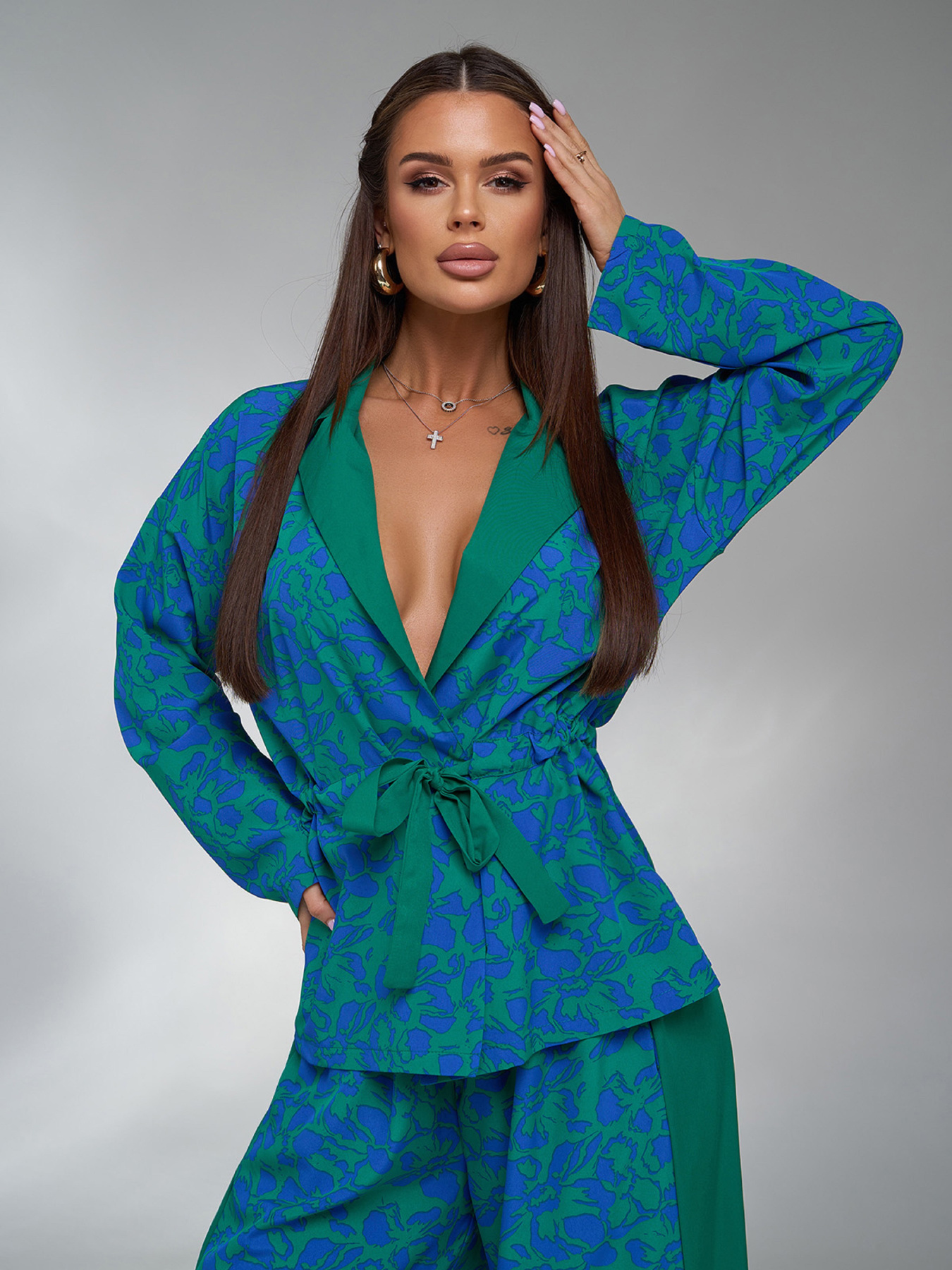 Костюм ISSA Plus модель 15127_зеленый Фото