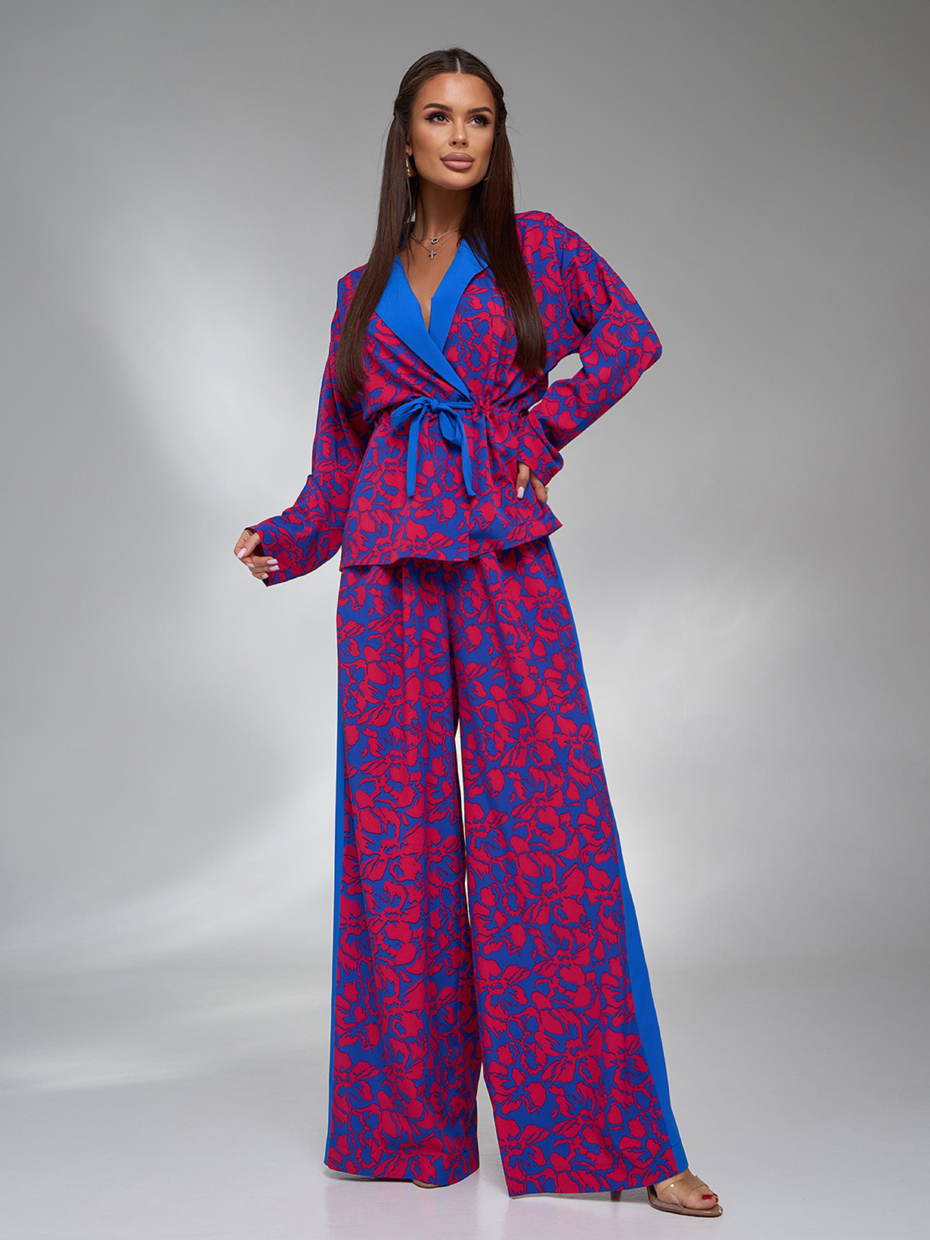 Повсякденний костюм ISSA Plus модель 15127_синий Фото