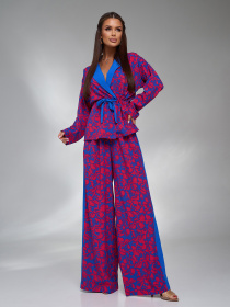 Повседневный костюм ISSA Plus модель 15127_синий Фото