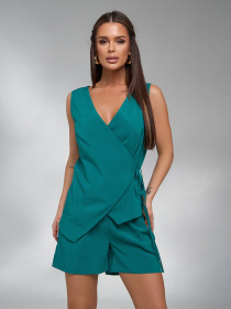 Повседневный костюм ISSA Plus модель 15129A_зеленый Фото